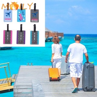 Moily maleta equipaje maleta etiqueta portátil identificación dirección titular de equipaje etiqueta bolsa accesorios equipaje embarque mundo viajero suministros de viaje PVC