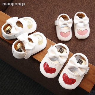 Zapatos de bebé primavera y otoño 0-1 año de edad mujer bebé princesa zapatos de suela suave 3-6-8-12 meses zapatos de niño no puede babear