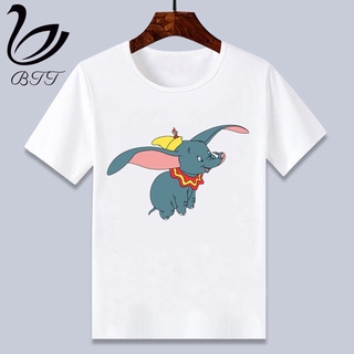 De dibujos animados Dumbo bebé niño niña camiseta niños niños Top niño impresión camiseta divertida camisetas verano manga corta