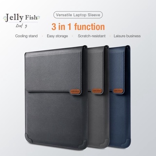nillkin bolsa para laptop multifuncional material pu funda protectora de 16 pulgadas bolso portátil para macbook air pro huawei libro mate gris