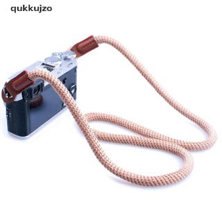 [qukk] 1pc cuerda de algodón cámara correa de cuello vintage correa de hombro cuero cordón de muñeca 458cl (9)