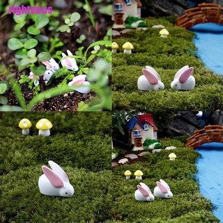 Adornos De jardín De hadas De conejo derecho De Resina Miniatura De jardín figuras Mini jardín accesorios Bonsai Micro paisaje decoración Diy (1)