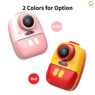 D10 impresora de fotos de cámara instantánea 1080P HD Mini cámara Digital para niños con luz LED de impresión de papel de dibujos animados pegatinas de Color lápices de Color 8G TF tarjeta soporte 10 veces aumento para niños niñas (7)