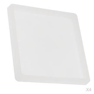 4 piezas/juego de moldes cuadrados de silicona para posavasos de silicona, moldes epoxi transparentes (2)