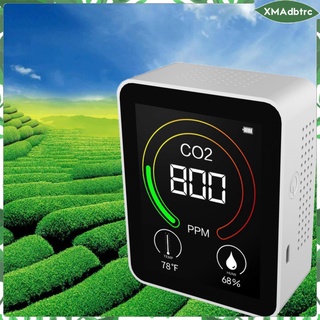 CO2 Detector Temperature and Humidity Detector Real Time Display black