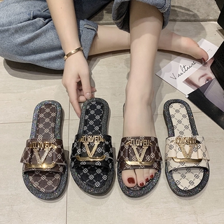 ! ¡Louis Vuitton! 2021 verano nuevo ocio cómodo sandalias Flip Flop