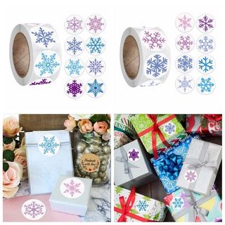 trueidea diy papel de regalo pegatinas de papelería 1 pulgada copos de nieve decoración de navidad paquete de tarjetas sobre fiesta suministros etiquetas adhesivas (5)