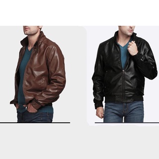 Fashion Men's Leather Slim Body Locomotive Men's Leather Jacket Tide
