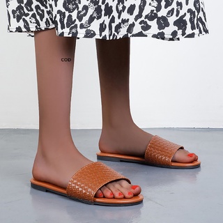 [cod] sandalias planas para mujer, confort, deslizamiento en la diapositiva de verano al aire libre, zapatillas calientes