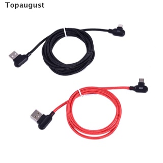 [Topaugust] Cable Micro USB tipo C de 90 grados, doble codo, Cable de carga rápida.