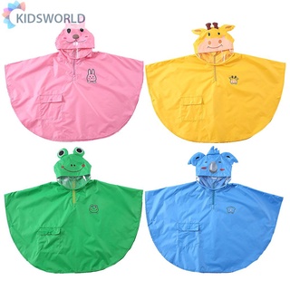 (Niños) ropa de niños al aire libre impermeable de dibujos animados impermeable con capucha capa de lluvia Poncho