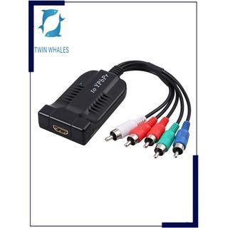 Convertidor compatible con HDMI a componente RGB 5 RCA YPbPr Video + R/L 1080P Audio (5)