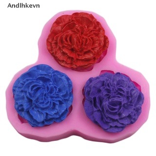 [andl] moldes de silicona de flor de peonía herramientas de decoración de pasteles jabón caramelo chocolate molde c615