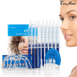 【Canmove】Pro Teeth Whitening Gel Tooth Whitener Dental Oral Bleaching Kit with LED Light