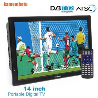 [kamem] TV portátil HD de 14 pulgadas DVB-T2 ATSC Digital analógica Mini C pequeña C