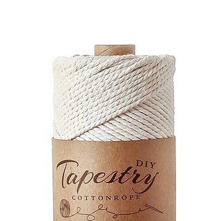 Cuerda De algodón Torcido De Macrame cuerda textil Para accesorios Diy 5 mm-100m
