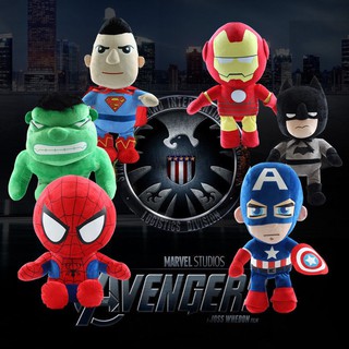 25cm marvel vengadores superhéroe capitán iron man spider man juguetes de peluche