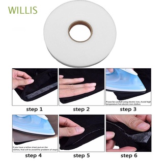 Willis 10mm/15mm/20mm cinta adhesiva de tela de hierro mezcla de cinta de dobladillo Fusible de unión de encaje Web de costura accesorios de ropa de doble cara