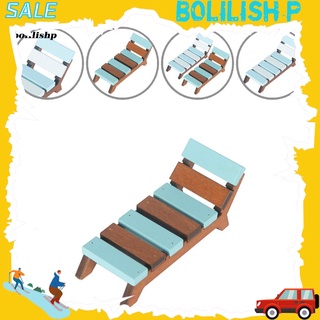 <Bolilishp> Casa de muñecas de madera playa Chaise casa de muñecas playa Lounge Chaise realista para Micro paisaje