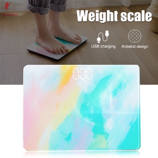 colorfulbody básculas de piso de vidrio inteligente básculas electrónicas de carga usb pantalla led digital de peso corporal