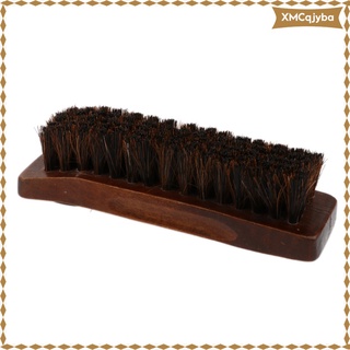 protable cepillo de zapatos de madera brillo pulido cepillo limpiador de polvo kit de cuidado marrón (1)