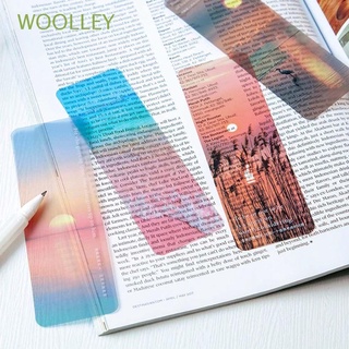 woolley 3 unids/lote marcador de papelería libro página marcador shakespeare letras serie noche anochecer paisaje serie mate pegable brisa lectura libro marca