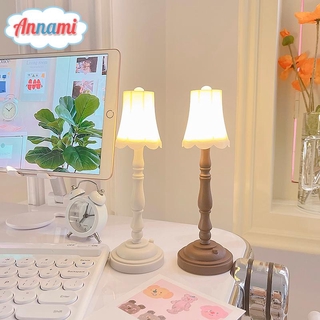 Annami Ins Mini lámpara de noche Vintage mesita de noche cálida luz de oficina lámpara de mesa decoración del hogar foto Props regalo