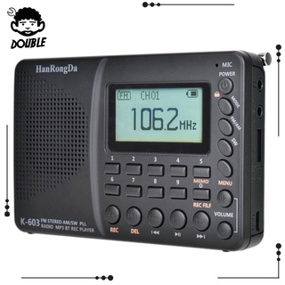 [doble] Bluetooth Digital Radio AM FM FM altavoz REC grabadora para Senior uso doméstico
