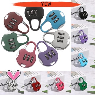 🌟YEW🌟 1pcs HOT Password Lock Mini herramienta de seguridad candado regalo maleta de viaje combinación código de equipaje al aire libre Metal 3 dígitos Dial/Multicolor