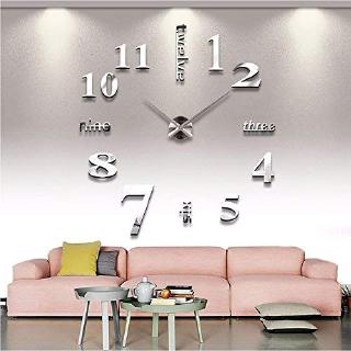 nuevo reloj de pared grande diy moderno espejo 3d superficie pegatina hogar oficina decoración de la habitación