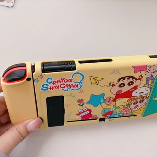 Nintendo Switch caso Crayon Shin-chan dibujos animados pintado Shell silicona suave TPU cubierta para Switch & Joy-Con (9)