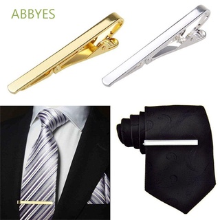 ABBYES Fashion Necktie Clasp New Arrival for Men Gift Metal Tie Clip Pin Trendy Stainless Steel Silver Gold Toned Practical Hot Sale Simple Suit Clip/Multicolor