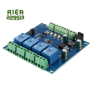 bus rtu 7-24v 4 canales relé interruptor rs485/ttl uart interfaz de comunicación conexión 8 bits mcu control