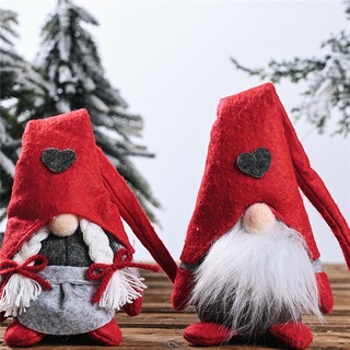 hecho a mano sombrero largo sueco peluche juguete santa muñeca nórdica hogar adornos decoración de regalo