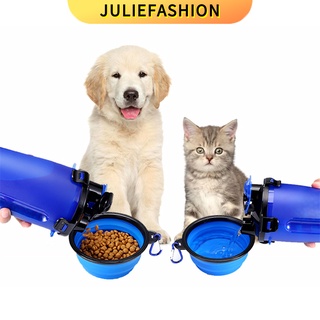 JF 2 En 1 Botella De Alimentos De Agua Para Mascotas , Cuenco De Silicona , Perros , Gatos Plegable , Viaje Al Aire Libre , , Almacenamiento