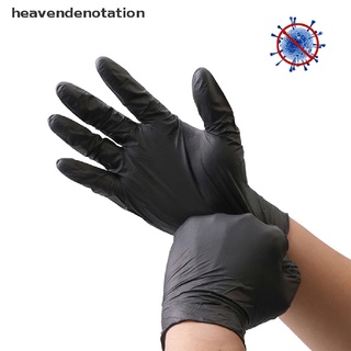 [heavendenotation] 50 piezas de goma desechables guantes mecánicos de nitrilo negro examen médico
