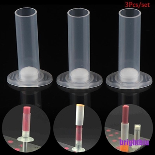 3 pzs/juego de 3 moldes de lápiz labial fácil enlatados molde de plástico diy bálsamo labial herramientas de maquillaje