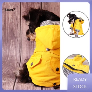 luba impermeable con capucha para mascotas, perros, impermeable con capucha, resistente al viento para perros pequeños medianos grandes