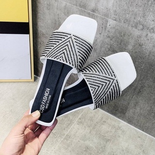 Chanel-Estilo Zapatillas Para Mujer2021summer Nuevo Casual Fondo Plano Confort Todo-Partido Rhinestone Hadas Moda yOSq