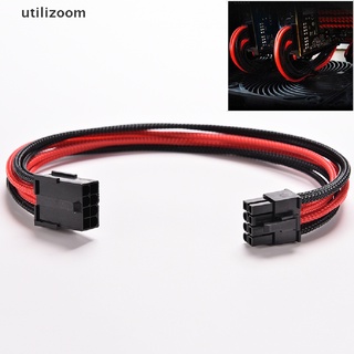 utilizoom 8 pin 30cm atx board psu fuente de alimentación cable de extensión de alambre negro rojo manga caliente venta