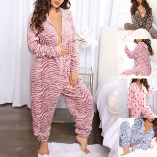 Pijamas Albornoz Cómodo Vestido De Lana Mono Loungewear Poliéster
