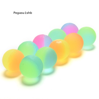[pegasu1shb] 10 piezas de bola noctilúcida de 32 mm, luminosa, colores dulces, bola de rebote alta para niños (8)