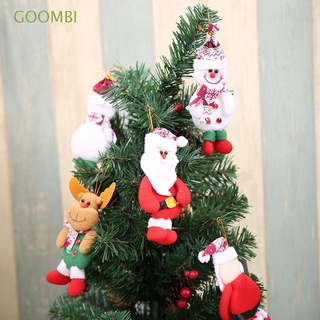 GOOMBI Home Decor Christmas Pendant Xmas Toy Doll Christmas Tree Decoration Cute Plush Santa Claus Snowman Elk Bear Party Supplies Soft Decorative Ornaments