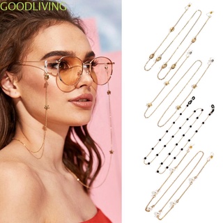 Goodliving collar antideslizante de moda para gafas de sol cadenas para mujer perlas gafas de sol cadenas