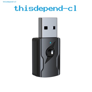Th 4 in 1 USB Bluetooth-compatible Transmitter Receiver Dual Output Car Computer TV Adapter