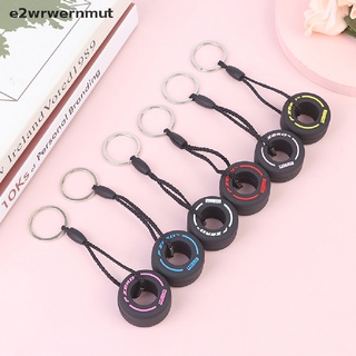 *e2wrwernmut* Tire Keychain Rubber Pendant Trinket Fashion Cute Key Ring For Friends hot sell