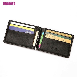 [onelove] rfid cartera de cuero delgado bifold clip de dinero bolsillo frontal titular de la tarjeta de crédito