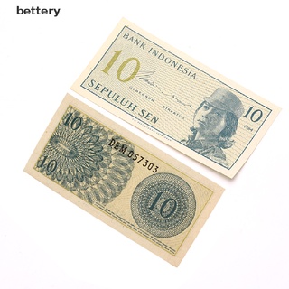 [bettery] indonesia 10 sen billete indonesia papel dinero gran colección valor