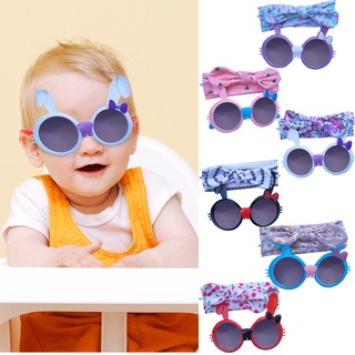 Infant Baby Boy Girl Cartoon Cute Bunny Ear Sunglasses Decorated Sunglasses#B