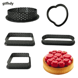 Ready Tart Mold Ring Mousse Circle Cutter Kitchen Decorating French Dessert DIY Cake Mold Perforated Non Stick Cake Tool in stock